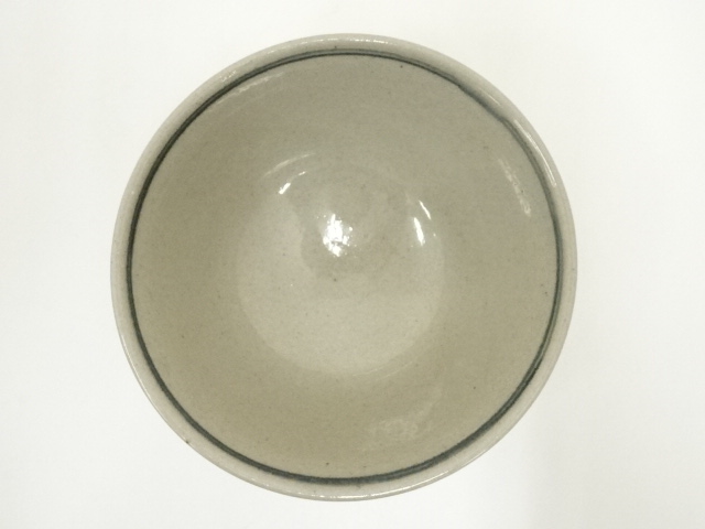 【茶道具】膳所焼 ／岩崎新定造　安南写雲鶴文茶碗　【ぜ 〃】 茶道具】膳所焼 ／岩崎新定造 安南写雲鶴文茶碗 【ぜ 〃】 【公式通販】